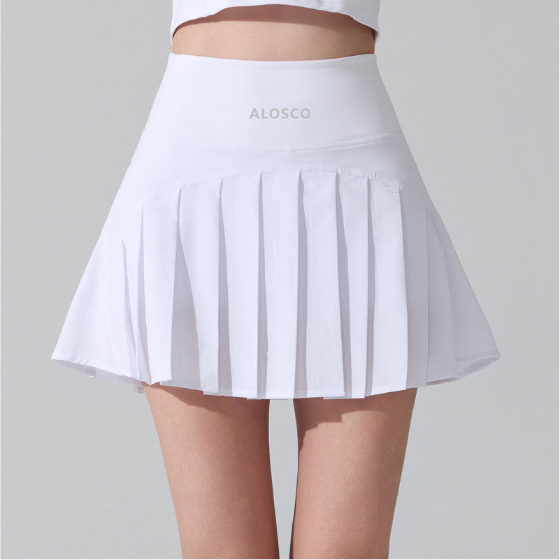 AL0 New tennis skirt, anti-exposure, quick-drying yoga skirt A High-waisted ice silk sunscreen golf 