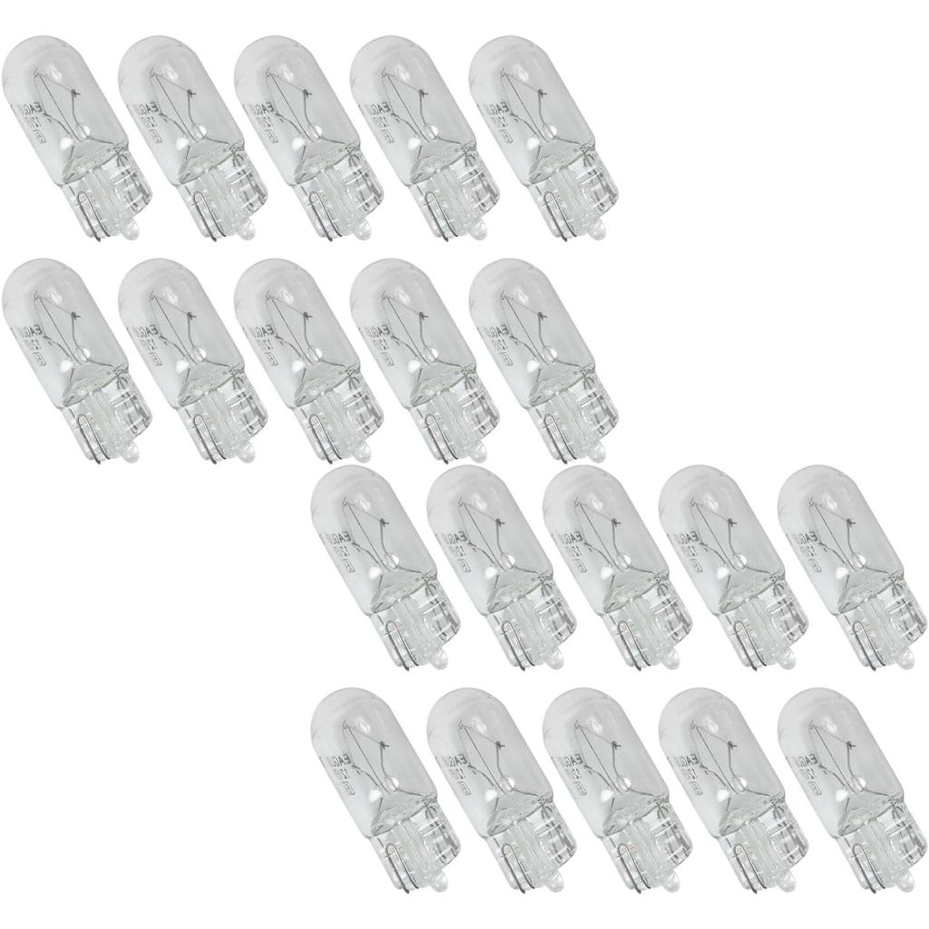 20 Chiếc T3 1 / 4 Đế Nêm 12 Volt 5 Watt Bóng Đèn Trong Suốt Krypton 9x20 mm Cho Phong Cảnh, RV Và Ch