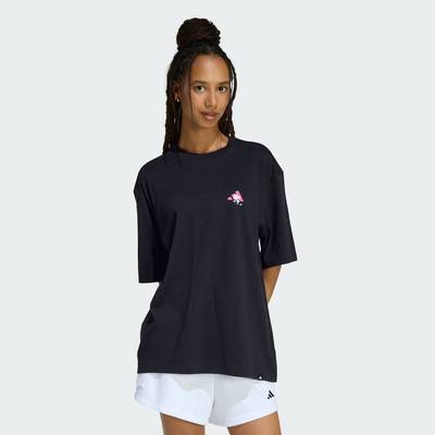 adidas Phong cách sống ÁO THUN GRAPHIC OVERSIZE SOFT SIDE Nữ Đen KA5093