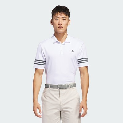 adidas Đánh gôn Áo Polo 3 Sọc Nam trắng IU4359