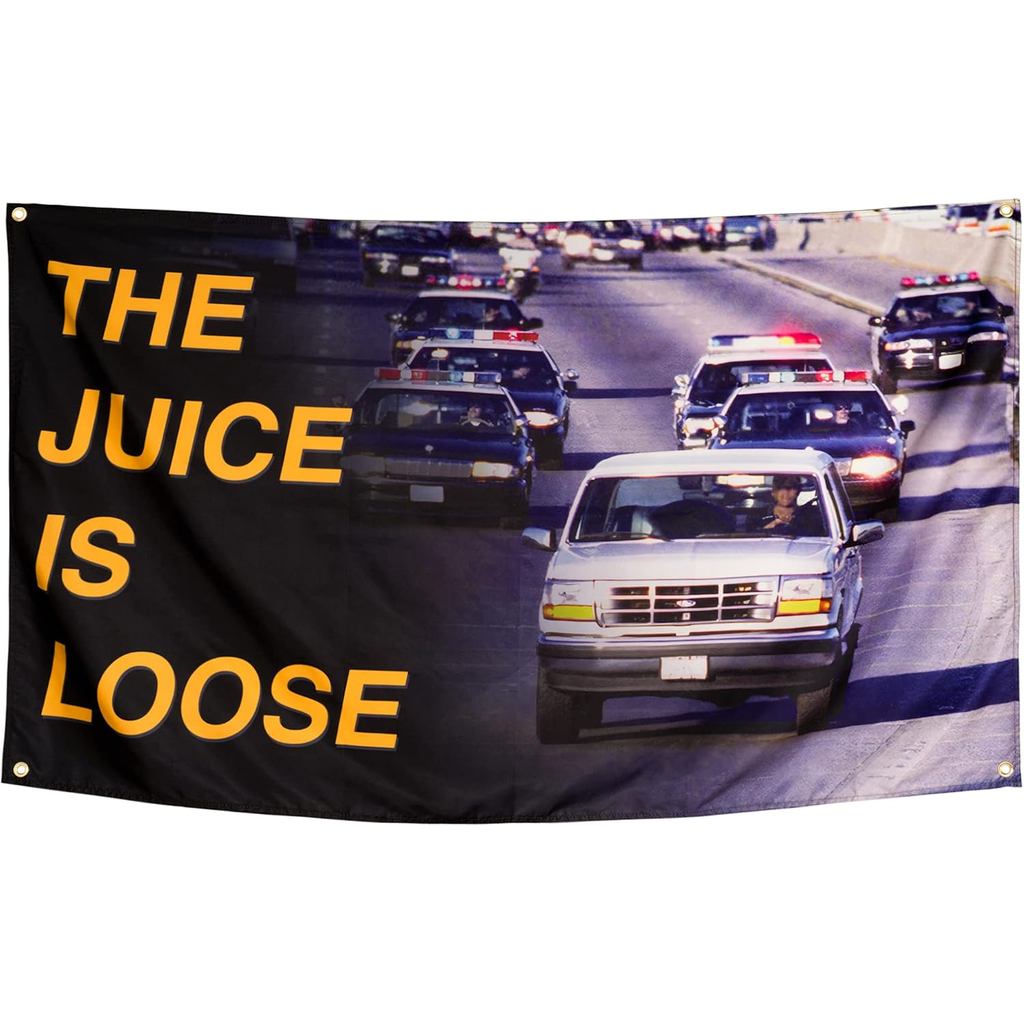 Cờ đại học cho The Juice là tấm thảm treo tường OJ Simpson 3x5 ft, chất liệu polyester 200D siêu bền