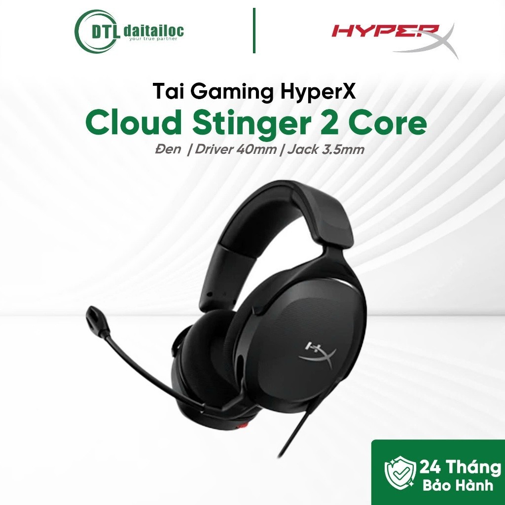 Tai nghe chụp tai Gaming HyperX Cloud Stinger 2 Core | Chính Hãng | Bảo Hành 24 Tháng