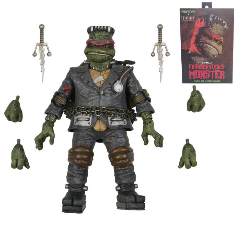 NECA Ninja Turtles Frankenstein Universal Monster Raphael Chơi Frankenstein Mô hình thực hành