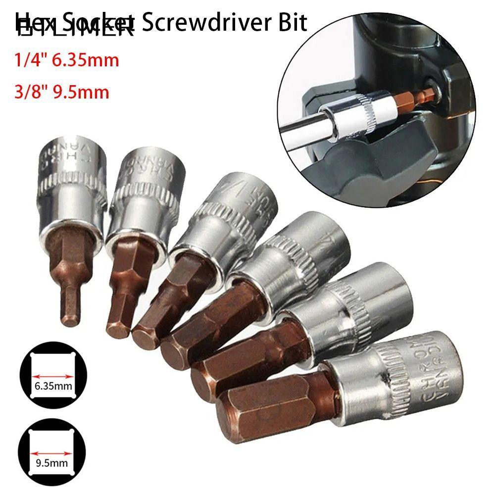 ESSECCOME 1 Cái Ổ Cắm Vuông, H3 H4 H5 H6 H7 H8 H10 Cờ Lê Trình Điều Khiển Bit Hex Ổ Cắm Tua Vít Bit,
