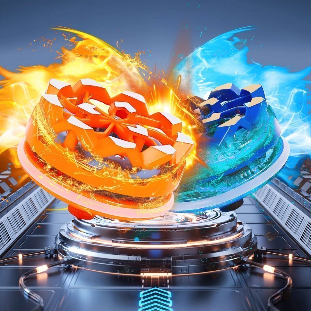 Con quay đánh lửa con quay nado xẹt lửa vô cực Spinner phát sáng Gyroscope đồ chơi con xoay trẻ em-C