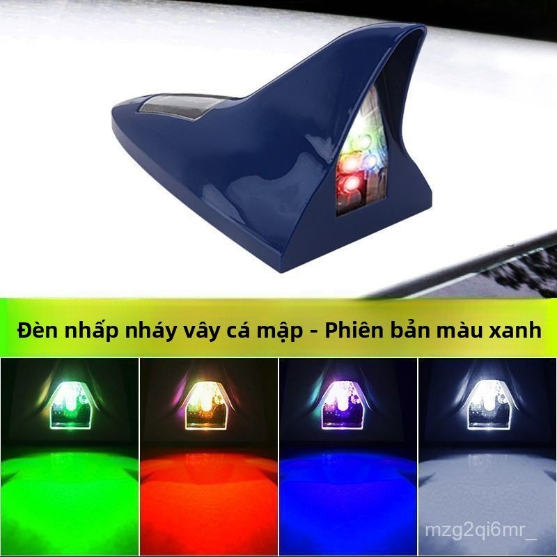 Đèn vây cá mập LED năng lượng mặt trời cảnh báo chống va chạm trang trí nóc ô tô