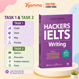 Sách - HACKERS IELTS Writing - Kèm Giải Thích Đáp Án và hướng dẫn tăng band (Gamma Books)