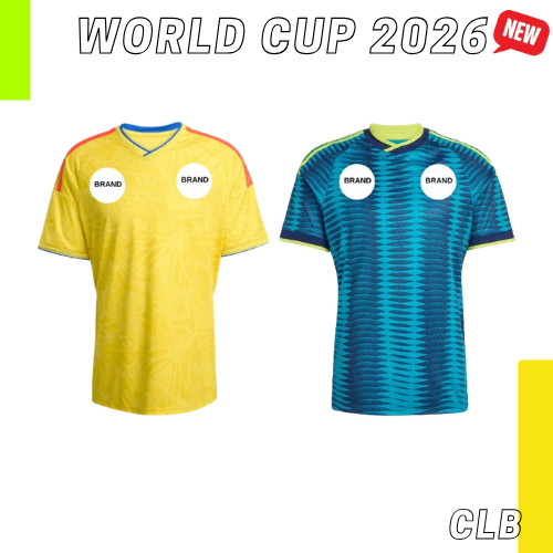 (MỚI) Colombia _ Home Away Kit World Cup 2026 Bộ áo bóng đá Jersey Murah Kualiti Bola Sepak Fan Play