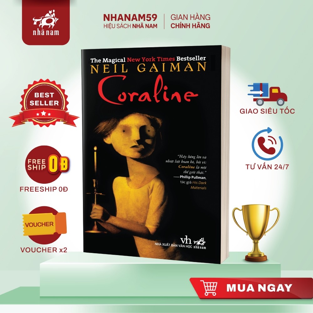 Sách - Coraline (Neil Gaiman) (Nhã Nam)