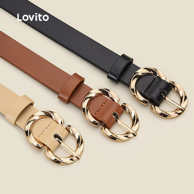 Lovito Thắt lưng nữ Retro thanh lịch LFA111272