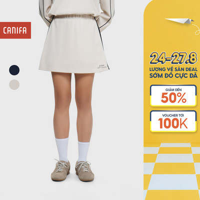 Chân váy nữ CANIFA dáng A ngắn thể thao phối line 6KS25W005