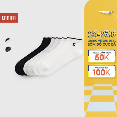 Tất nam CANIFA cổ thấp chất liệu dệt thông thoáng 8AX25A004
