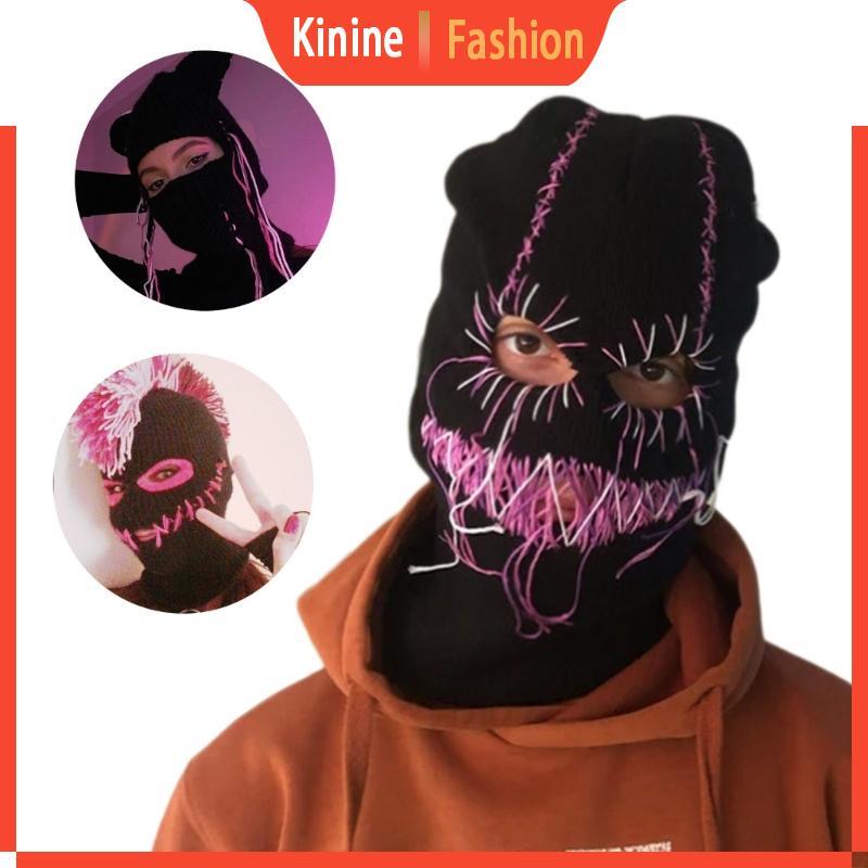 KIN Terrifying Robber Head Covering Balaclava Bucket Hat Trang phục Halloween đầy đủ