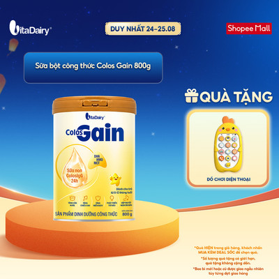 [NHIỀU GIAI ĐOẠN] Sữa bột Colos Gain cho trẻ – Bổ sung dinh dưỡng, hỗ trợ cân nặng – Lon 800g
