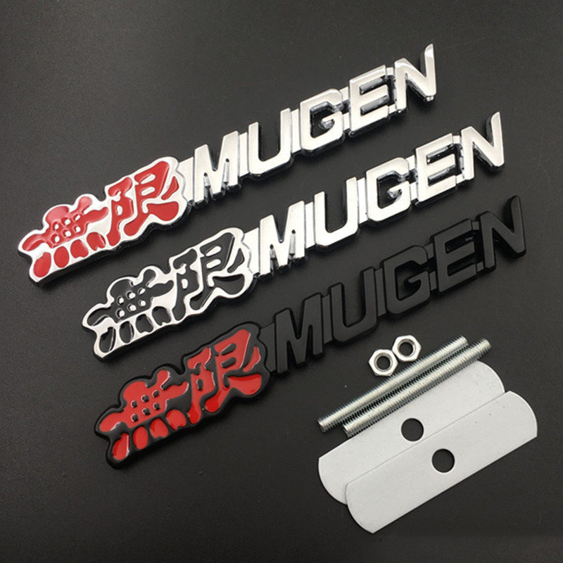3d Logo Kim Loại Mugen Biểu Tượng Chữ Cái Xe Trước Nướng Huy Hiệu Cho FN2 Accord CRX CRZ EP3 Jazz Mu