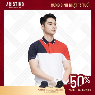 Áo Polo Thể Thao Nam Aristino Golf Champion tay ngắn chống UV đẳng cấp Golfer màu trắng phom golf fit APSG66S3