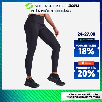 Quần Dài Bó Cơ Nữ 2XU Form Stash Hi-Rise Compression - Đen - WA6874b-BLK/BLK