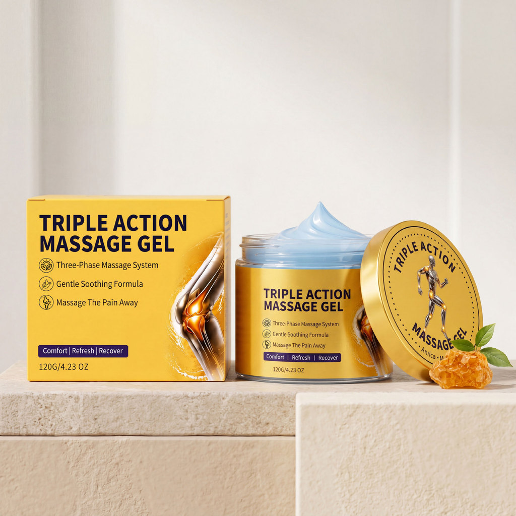 Gel Massage Triple Action 120g - Hỗn hợp Arnica MSM & Boswellia làm dịu, Gel làm mát nhẹ để thoải má