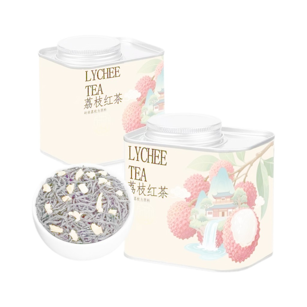 Lychee Trà Đen Khô Lychee Trà Trái Cây Nóng Lạnh Đôi Brew Jinjunmei Lá Nguyên Bản Trà Trái Cây Đóng 