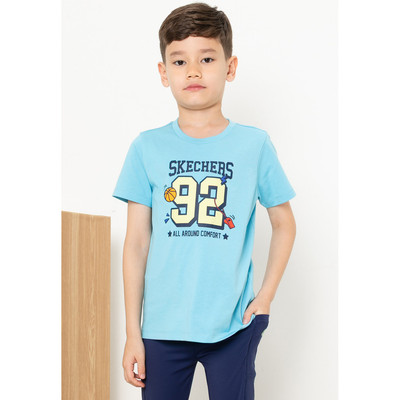 Áo Thun Tay Ngắn Trẻ Em Skechers Basketball Culture Short Sleeve Tee - SL325K261-00R0 Online Sale