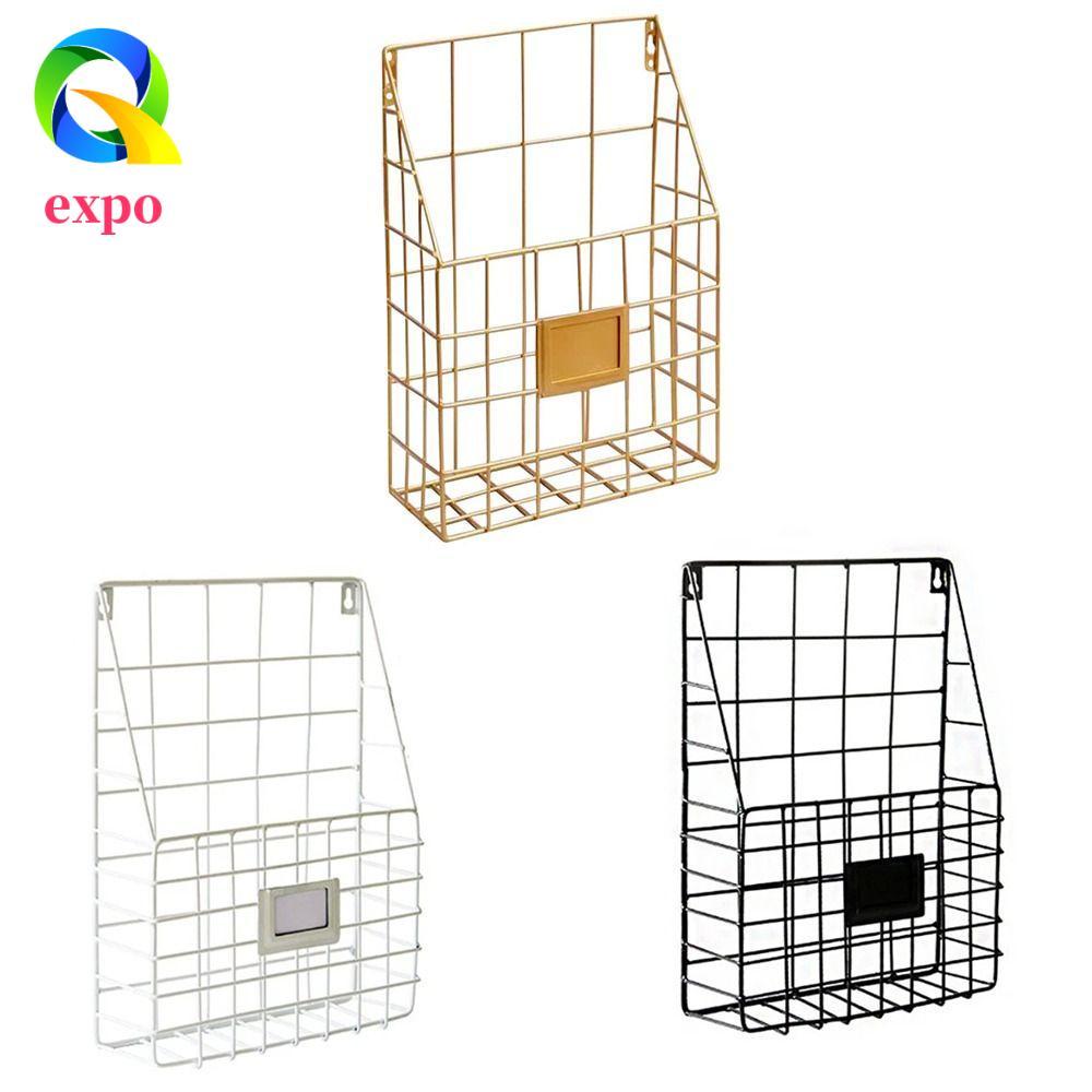 EXPO LIMIT Magazine File Holder, Bộ sắp xếp thư lưới kim loại treo tường, Nhẹ di động Chắc chắn Dễ d