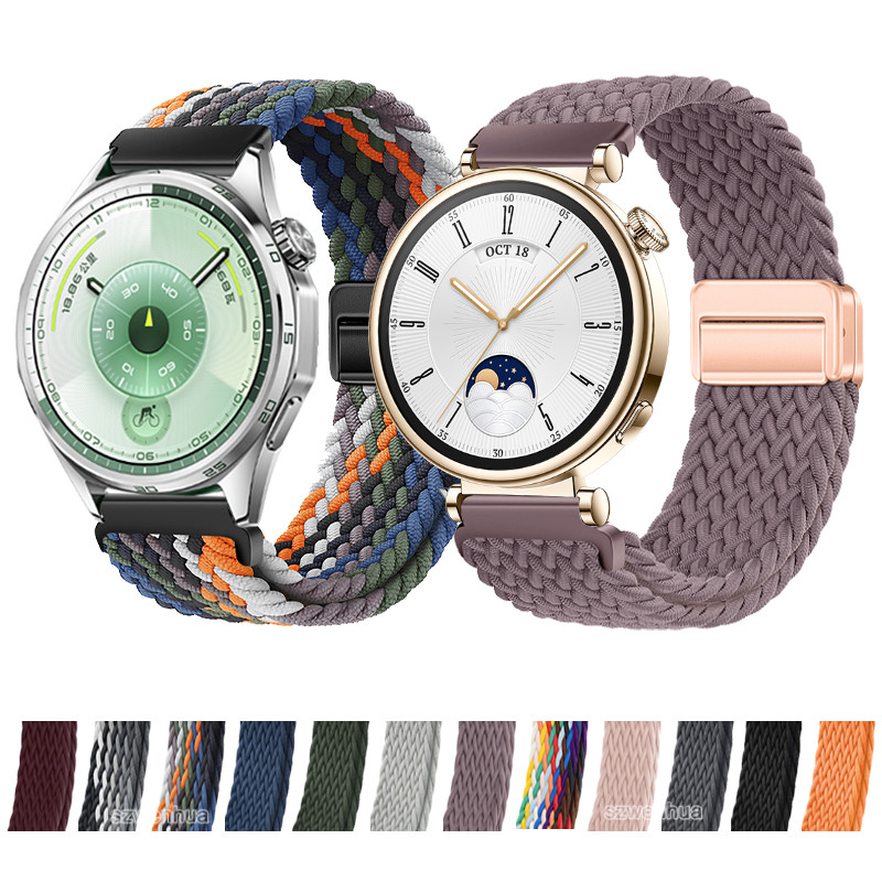 Dây đeo đồng hồ Nylon bện từ tính cho Huawei Watch GT6 GT5 GT4 GT3 GT2 Pro 46mm 41mm