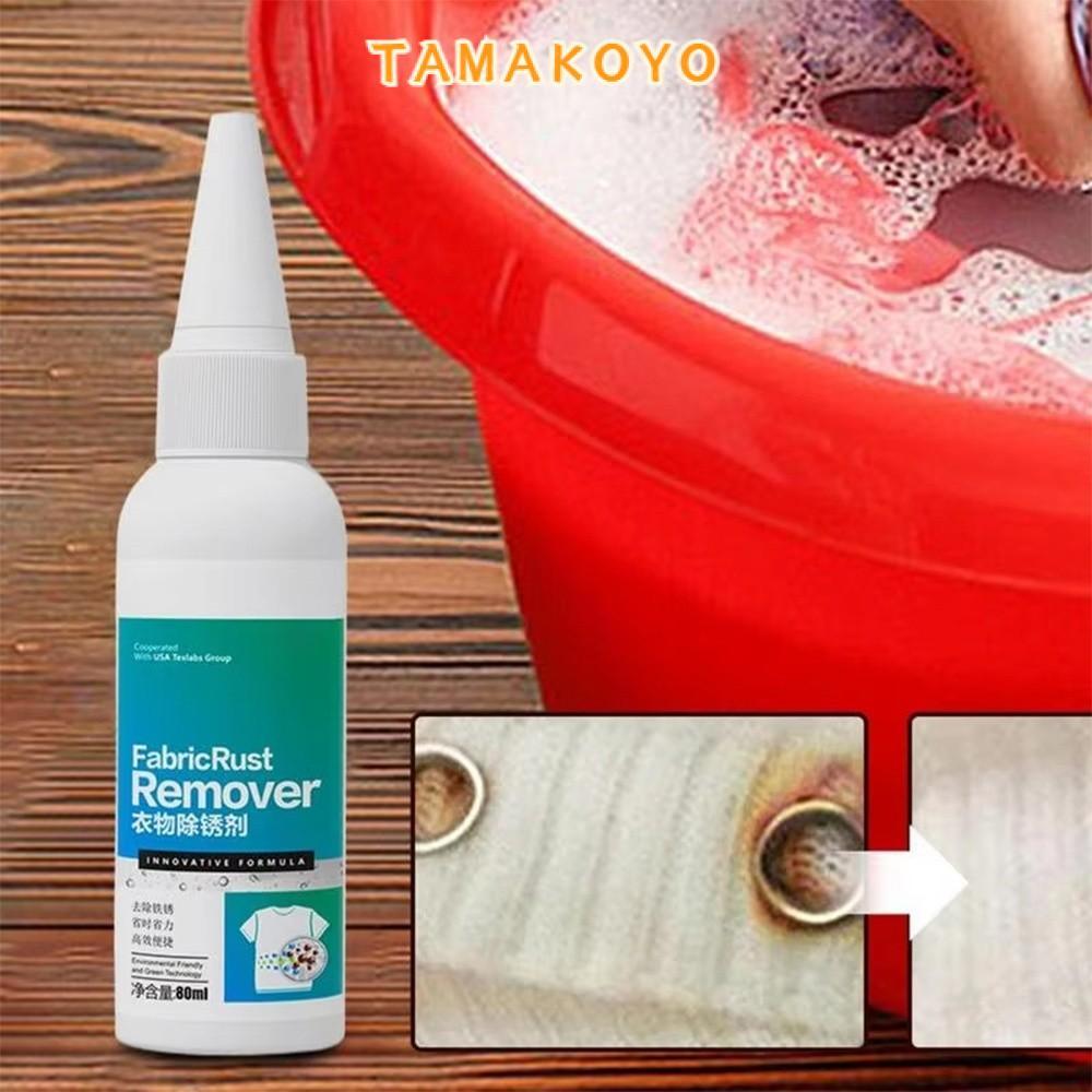 TAMAYO Vải Tẩy Rỉ, 80ml Cho Đồng Rỉ Quần Áo Tẩy Rỉ Sét, Loại Bỏ Bụi Bẩn Trà Rỉ Nước Rỉ Rỉ Sét Tẩy