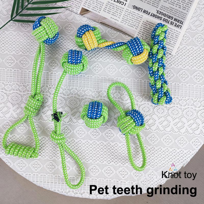 Đồ chơi chó U&X Nibble dây thừng cotton, làm sạch răng, huấn luyện, chống cắn, cho chó con, MỚI