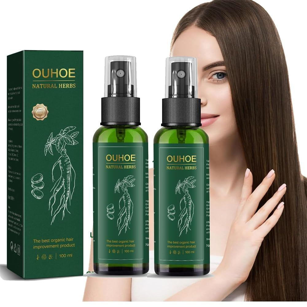 2 Xịt Tăng Trưởng Tóc Ouhoe, Para El Crecimiento Del Cabello, Ouhoe Ginseng Hair Regrowth Serum CCQK