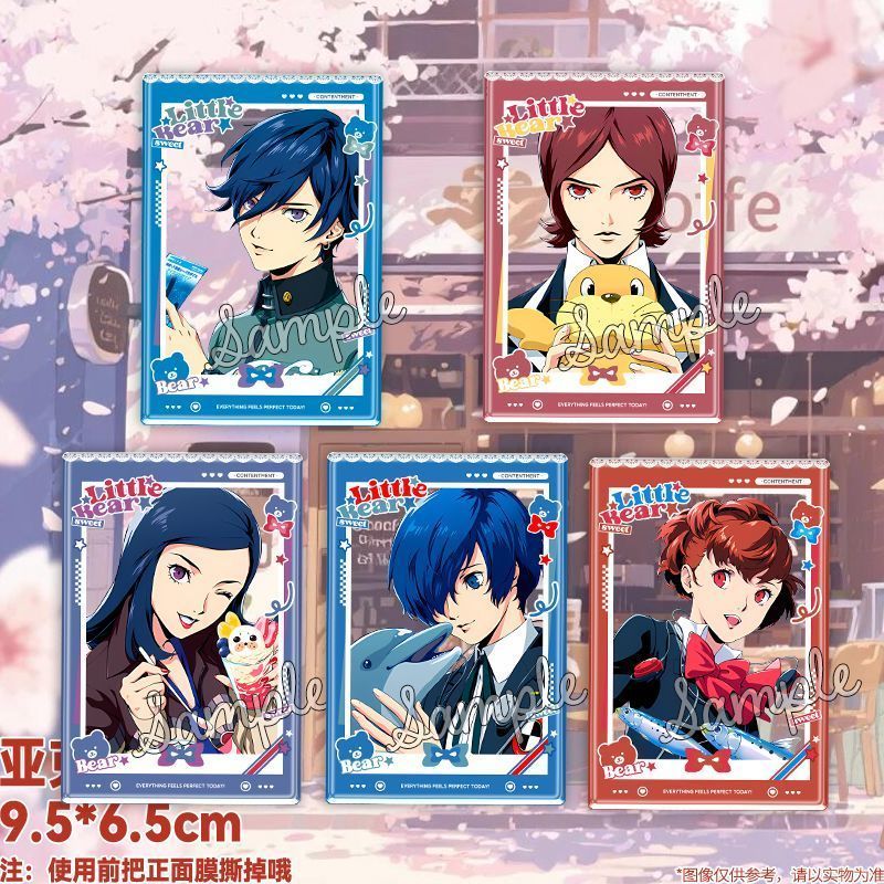 Persona 3 Makoto Yuki Kotone Shiomi Acrylic Thẻ Ảnh Móc Khóa Anime Túi Charm