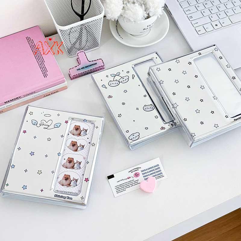 [AXK] Phim Hoạt Hình 4 Lưới Idol Card Photo Booth Album Cho 40 Chiếc 2x6 Inch Dải Ảnh Đánh Dấu Trang