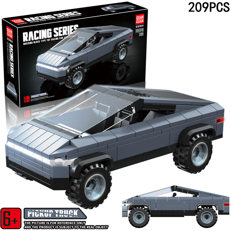 Bán chạy TSL Tesla Racing Pickup Cybertruck Hình Model 8 Khối xây dựng giáo dục cho bé trai Đồ chơi 
