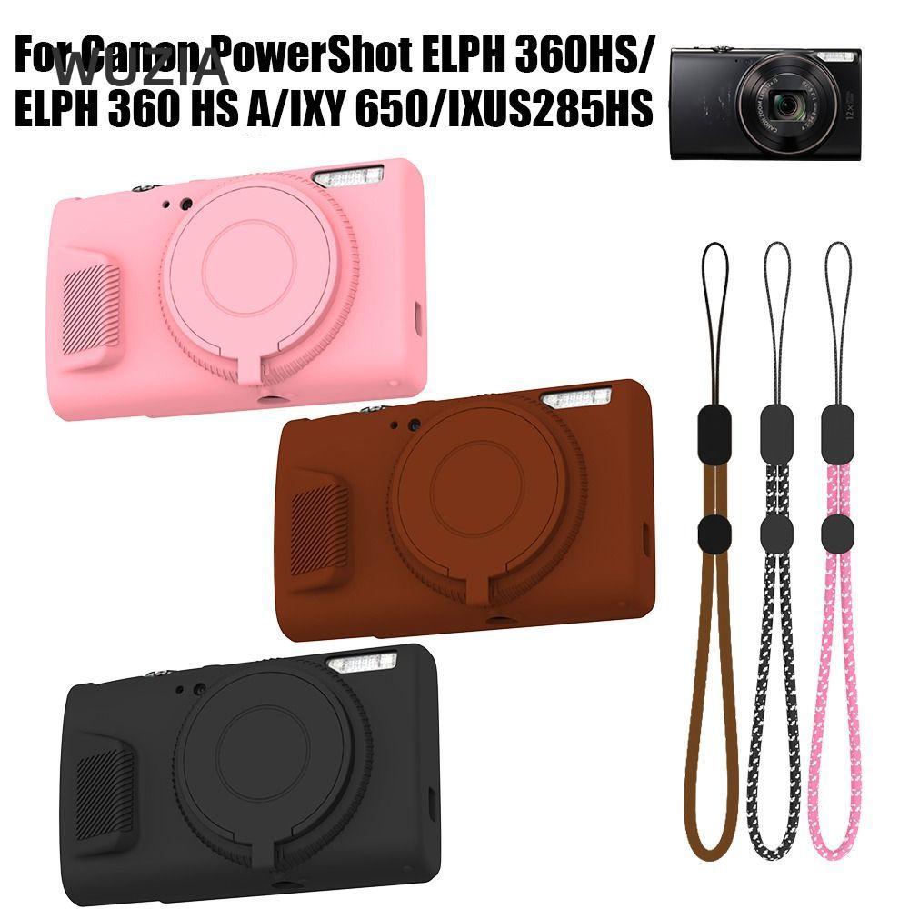 Vỏ bọc thân xe WUZIA, Bảo vệ Camera chống sốc, silicon có vỏ da dây buộc cho PowerShot ELPH 360HS / 