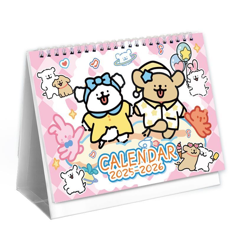 Line Puppy 2025 Hai năm Lịch Đài Loan Chó Con Dễ Thương Lịch Dòng Puppy 2025 Hai năm Lịch Đài Loan M