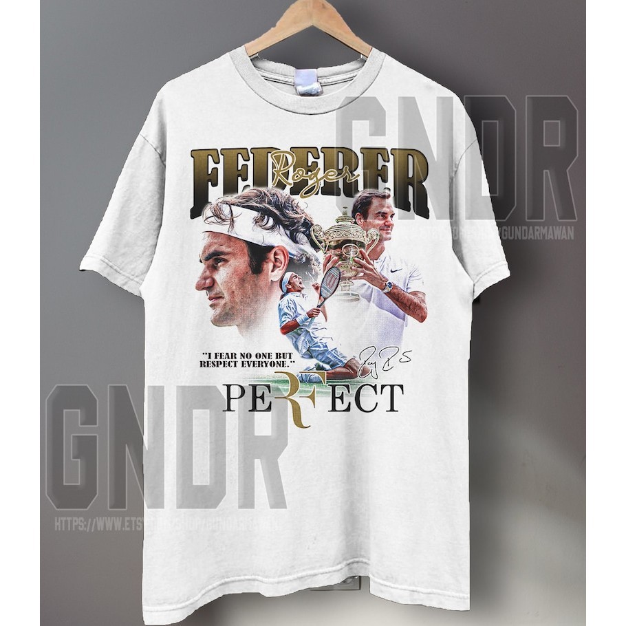 Áo Thun Cotton Kỷ Niệm Roger Federer