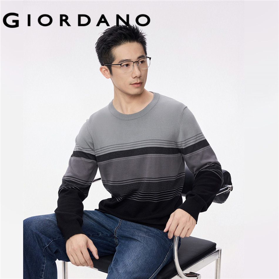 GIORDANO MEN Ombre stripe sweater 01055710