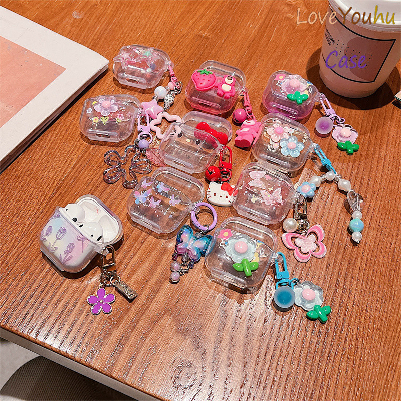 Loveyouhu For Pro 5 Vỏ Tai Nghe Nhiều Màu Sắc gradient DIY Cá Tính Hoa Vòng Tay Bướm Case Ốp Tai Ngh