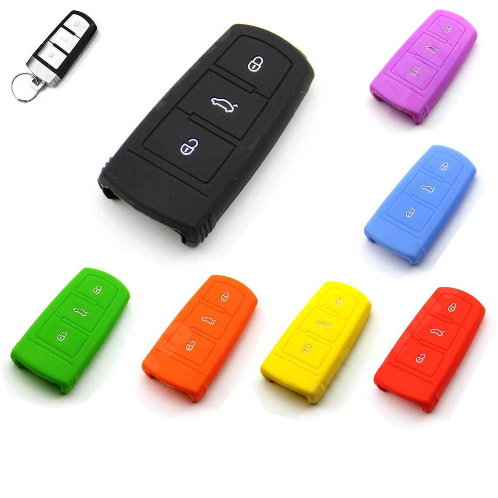Ốp Lưng Silicon Cho VW Magotan Passat B6 B7 CC Remote Smart Key 3 Nút
