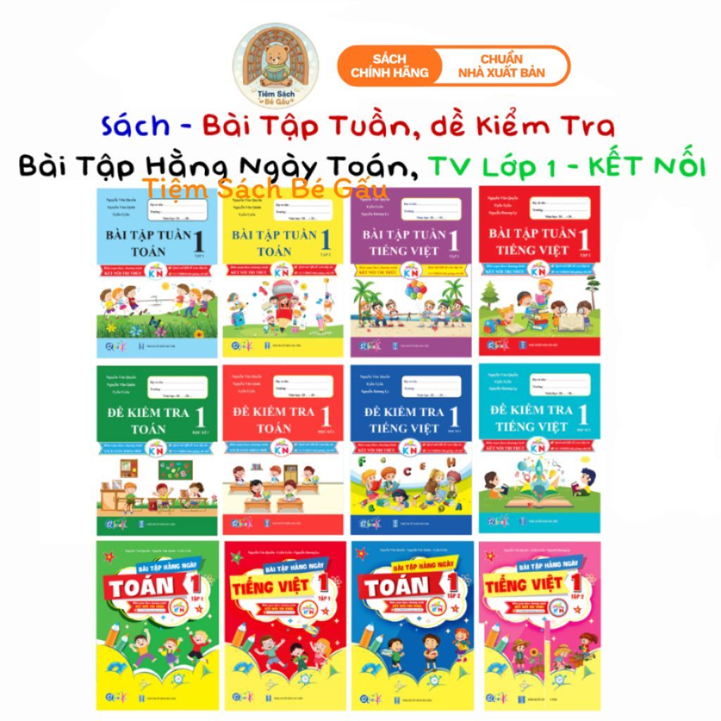 Sách - Đề Kiểm Tra, Bài Tập Tuần, Bài Tập Hằng Ngày Lớp 1 - Kết Nối Tri Thức Với Cuộc Sống
