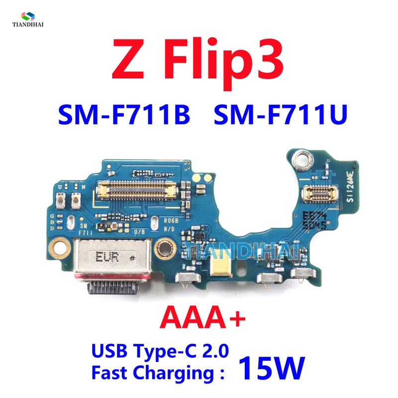 AAA + Z Flip 3 Dock Kết Nối Cổng Sạc USB Cáp Mềm Ban Cho Samsung Galaxy Z Flip3 5G F711B F711U Mic B