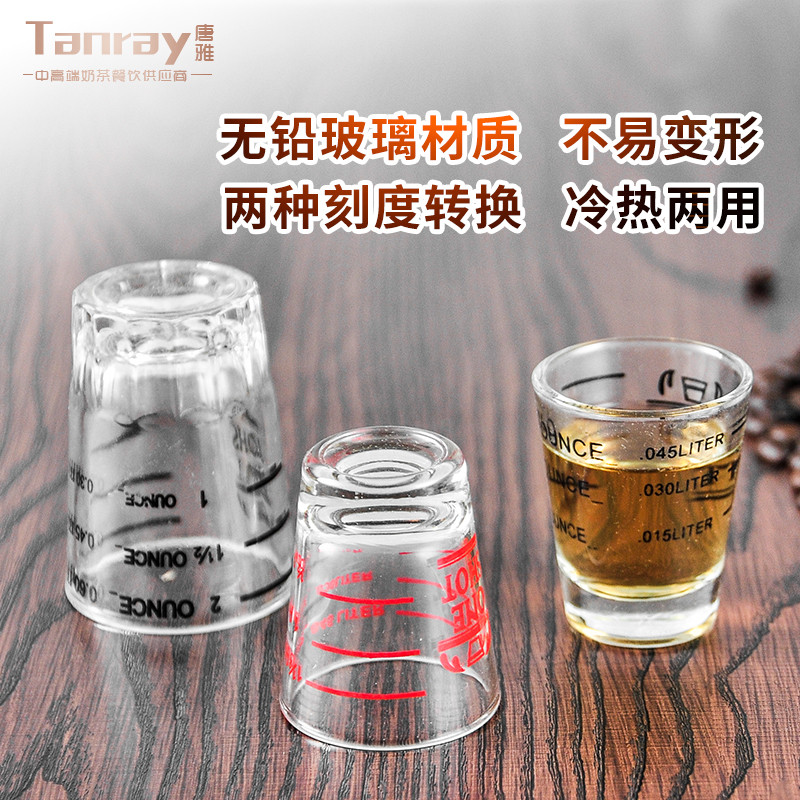T Tangya Ounce Cốc Đo Có Cân Milliler Thủy Tinh Trộn Cốc Đo Ounce Cốc Trà Sữa Cửa Hàng Rượu Chuyên D