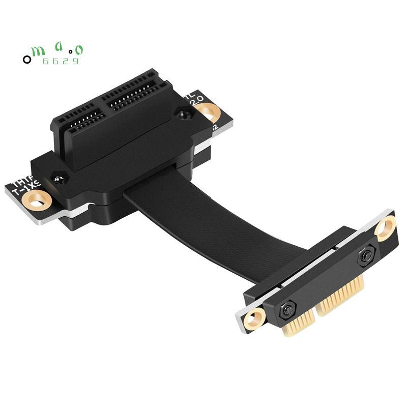 Cáp nâng PCIE X1 Dual 90 độ Góc phải PCIe 3.0 X1 sang X1 Cáp nối dài 8Gbps PCI Express 1X Riser Card