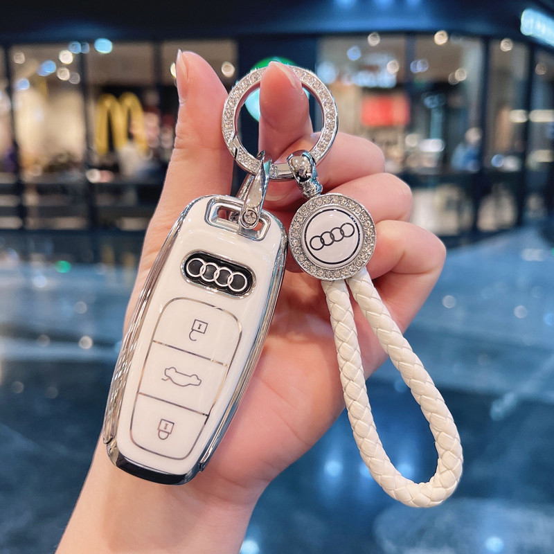 Thích hợp cho Audi a6l Chìa Khóa q4etron Xe Năng Lượng Mới q5etron Vỏ RS-etron Túi a8l Vỏ Nữ
