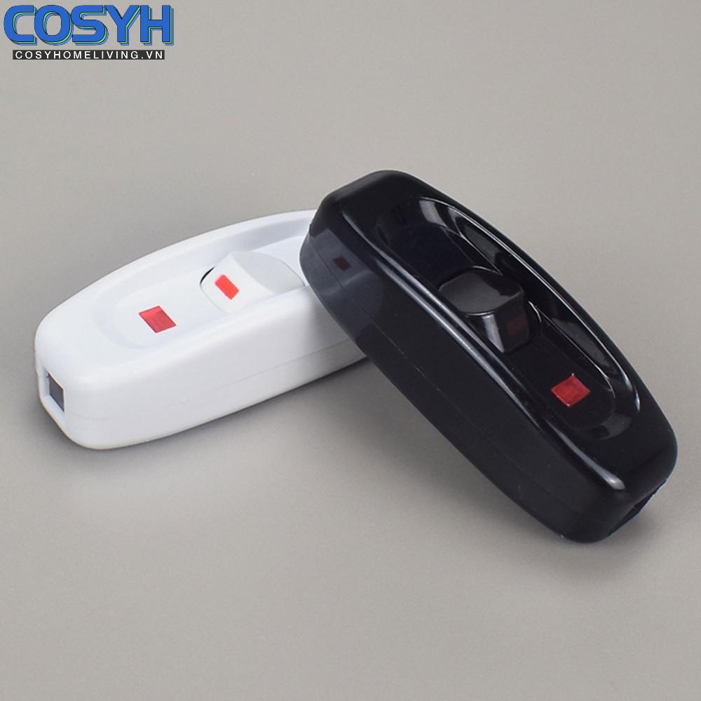 <cosyh>Versatile 240V 10A Inline ONOFF Button Table Lamps Desk Light Cord Cable Switch