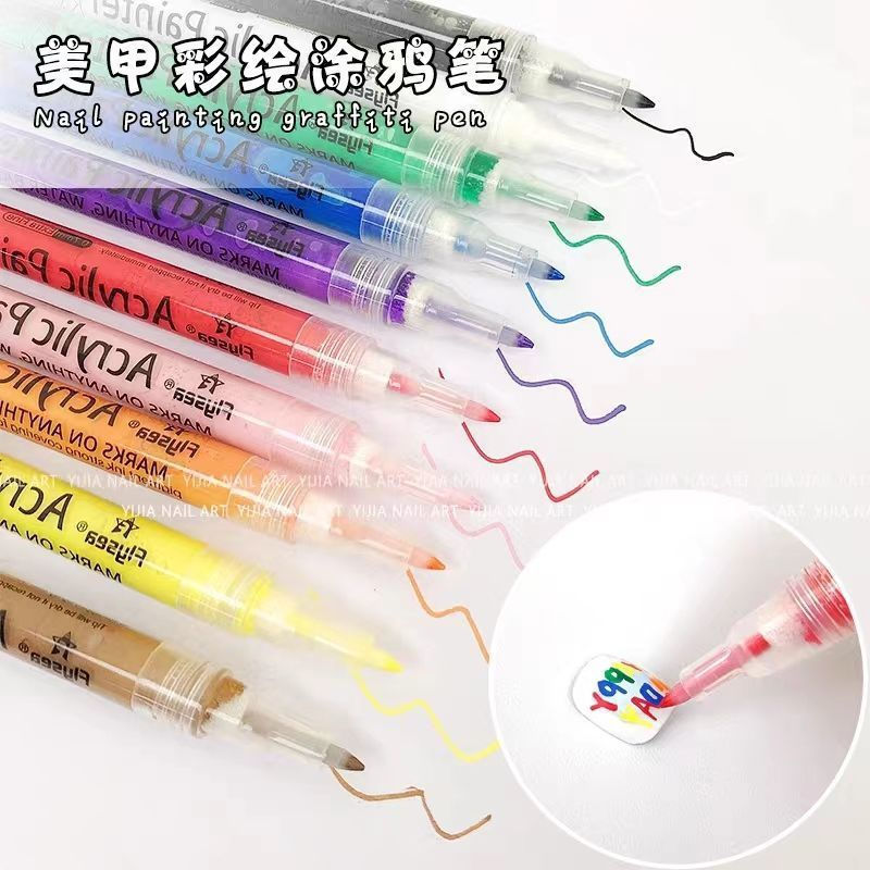 diy Nail art graffiti pp Pen set for acrylic hand-painting, quick-drying tq Jia Mei Marker Pen for D