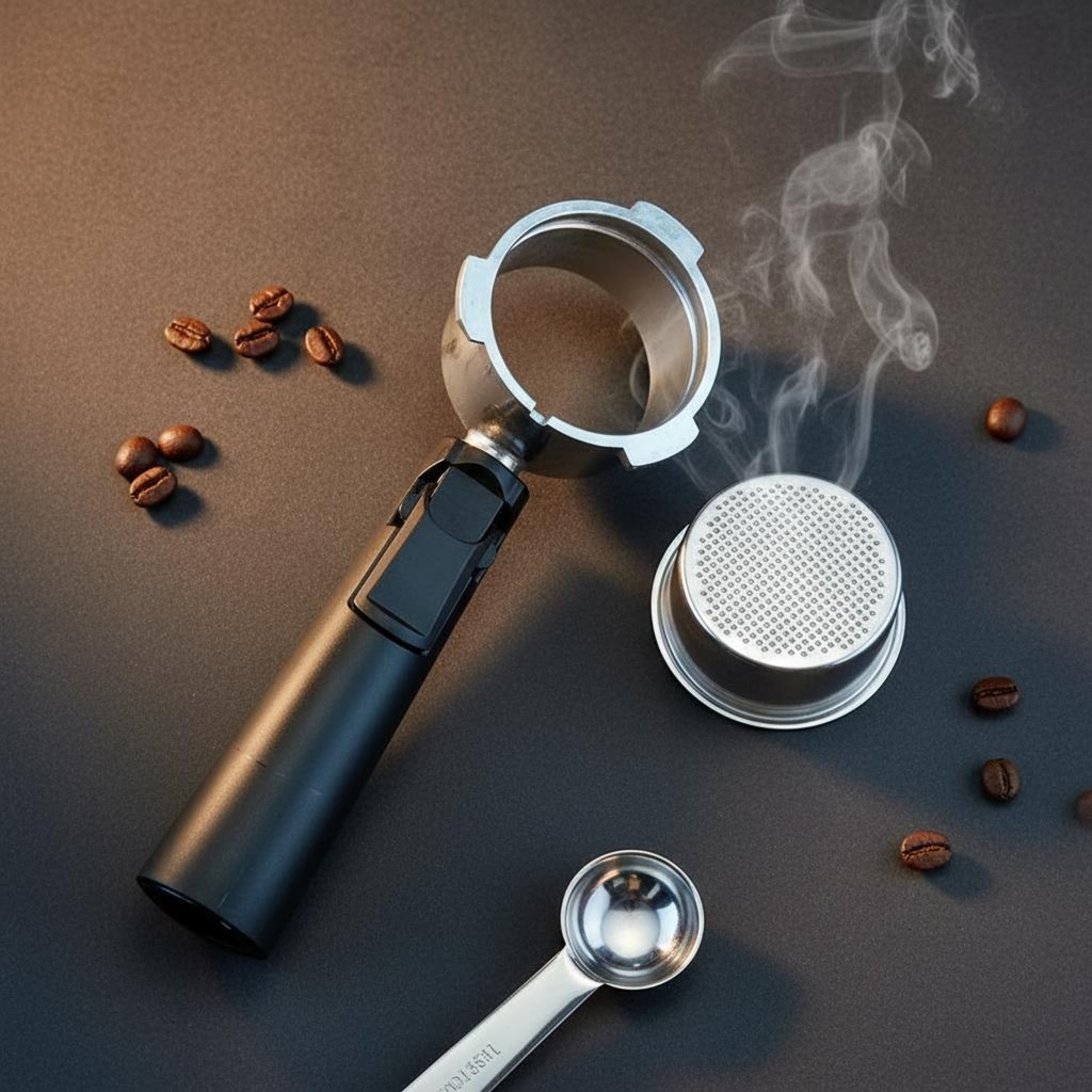 Hợp Kim Nhôm 51Mm Không Đáy Portafilter Thiết Kế Có Thể Tháo Rời 51Mm Naked Portafilter Cho Baristas