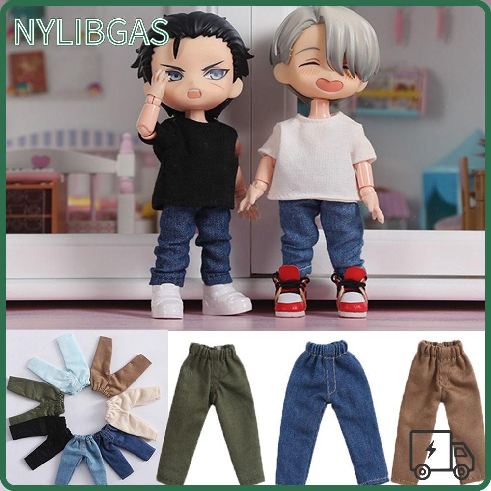 Quần áo búp bê NYLIBGAS, Quần búp bê Mini thời trang, Quần Denim dễ thương 8 màu cho 1 / 11 OB11 / O