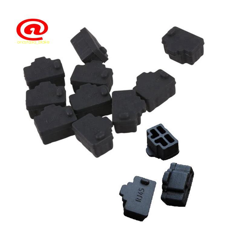 Đen Cổng Hub Ethernet RJ45 Chống Bụi Nắp Bảo Vệ Cắm Giao Diện RJ45 Cắm Bụi Cho RJ45 Cổng Nữ