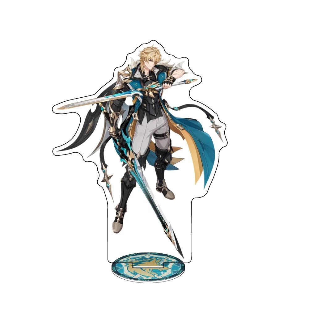 Anime Mô hình Furina Zhongli Arlecchino Xiao Yae Miko Yelan Mica Standee Model Plate Desk standee Si