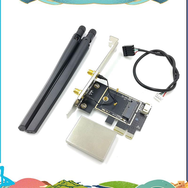 Bộ chuyển đổi thẻ WiFi PCIE Bluetooth Băng tần kép Thẻ mạng không dây Repetidor Adaptador cho máy tí